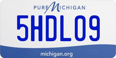 MI license plate 5HDL09