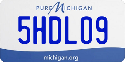 MI license plate 5HDLO9