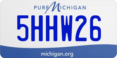 MI license plate 5HHW26