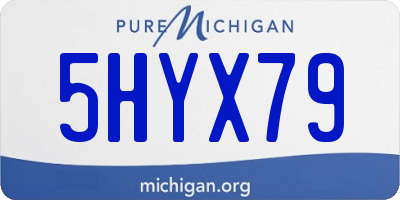 MI license plate 5HYX79