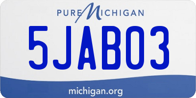 MI license plate 5JAB03