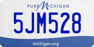 MI license plate 5JM528