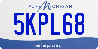 MI license plate 5KPL68