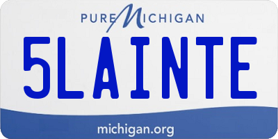 MI license plate 5LAINTE