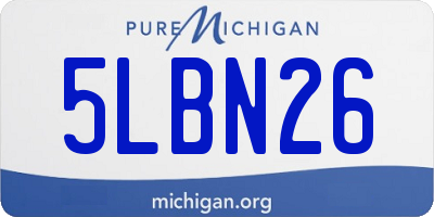 MI license plate 5LBN26