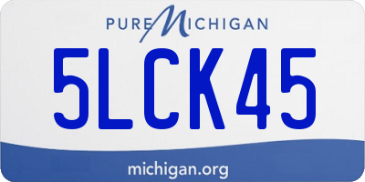 MI license plate 5LCK45