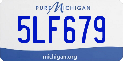 MI license plate 5LF679