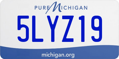 MI license plate 5LYZ19