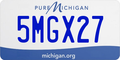 MI license plate 5MGX27