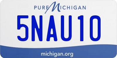 MI license plate 5NAU10