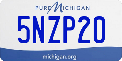 MI license plate 5NZP20