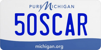 MI license plate 5OSCAR