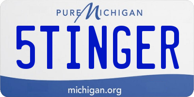 MI license plate 5TINGER