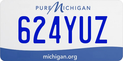 MI license plate 624YUZ