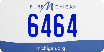 MI license plate 6464