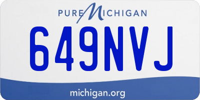 MI license plate 649NVJ