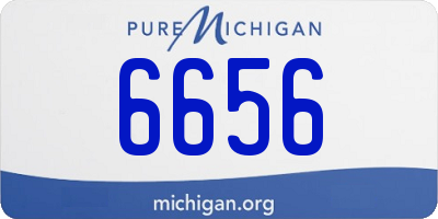 MI license plate 6656