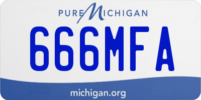 MI license plate 666MFA