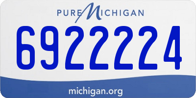 MI license plate 6922224