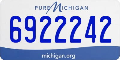 MI license plate 6922242