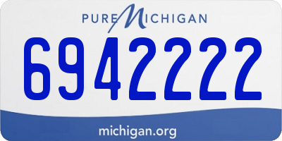 MI license plate 6942222