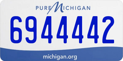 MI license plate 6944442