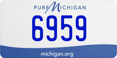 MI license plate 6959