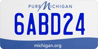 MI license plate 6ABD24