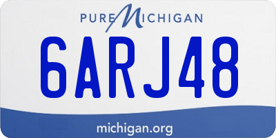 MI license plate 6ARJ48