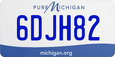 MI license plate 6DJH82