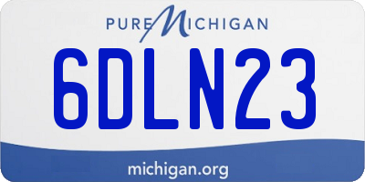 MI license plate 6DLN23