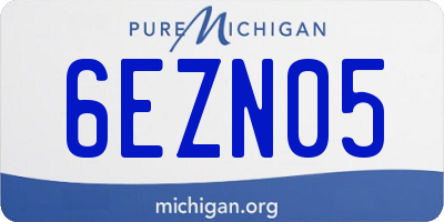 MI license plate 6EZN05