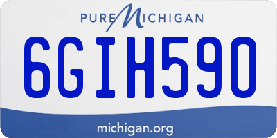 MI license plate 6GIH590