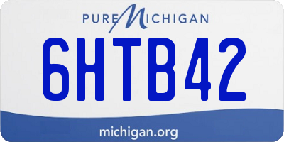 MI license plate 6HTB42