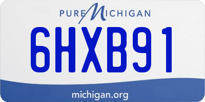 MI license plate 6HXB91