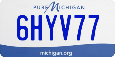 MI license plate 6HYV77