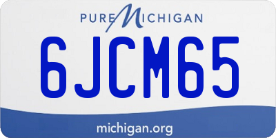 MI license plate 6JCM65