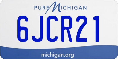 MI license plate 6JCR21