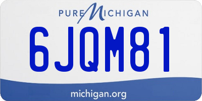 MI license plate 6JQM81