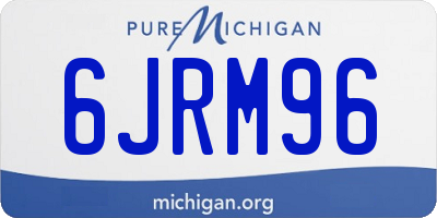 MI license plate 6JRM96