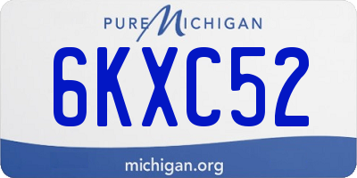 MI license plate 6KXC52