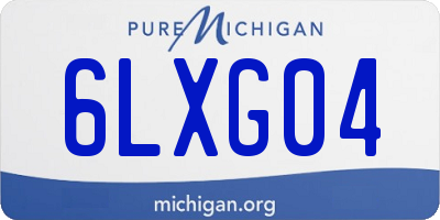 MI license plate 6LXG04