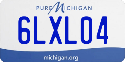 MI license plate 6LXL04