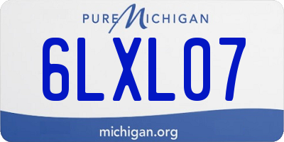 MI license plate 6LXL07