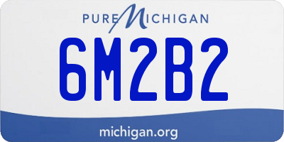 MI license plate 6M2B2