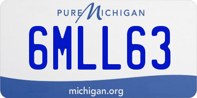 MI license plate 6MLL63