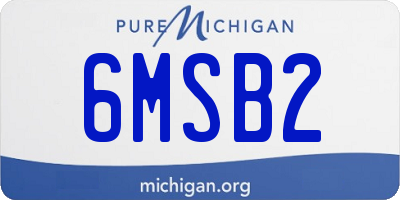 MI license plate 6MSB2