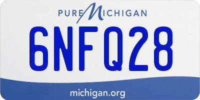 MI license plate 6NFQ28