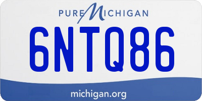 MI license plate 6NTQ86