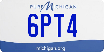 MI license plate 6PT4